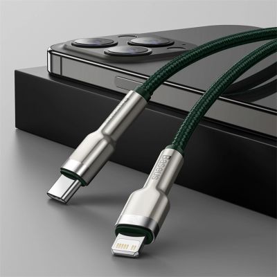 11. Baseus Cafule PD 20W USB-C - Lightning Cable with Metal Tips 2m - Green