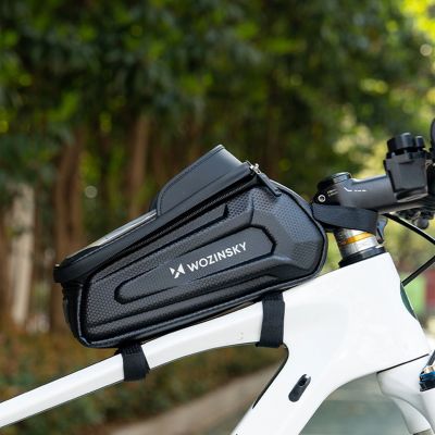 3. Wozinsky bicycle bag for the frame, armored, with a phone pocket, 1.7 l - black