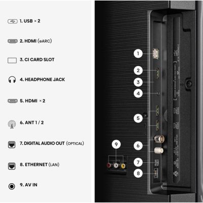 17. Hisense 50A6S 127 cm (50") 4K Ultra HD Smart TV Wi-Fi Black