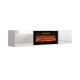 5. TV cabinet LUXE 182.6x34.5x37.5 white/white gloss + black fireplace