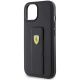 6. Ferrari Grip Stand Metal Logo case for iPhone 15 - black