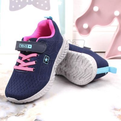 4. NEWS Jr EVE396A sports shoes, navy blue