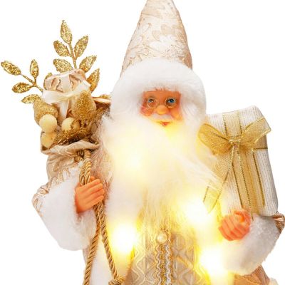 8. DECORATIVE SANTA CLAUS 30 CM GOLD