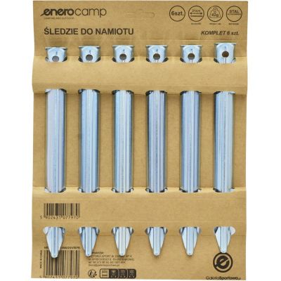 17. TENT PEGS 20.5CM SET 6 PCS METAL ENERO CAMP