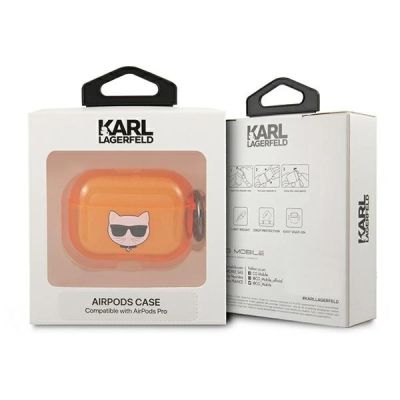 3. Karl Lagerfeld Choupette Head AirPods Pro Cover - Orange