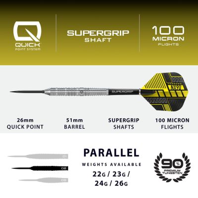 4. Harrows NX-90 Parallel QP 90% Steeltip Darts