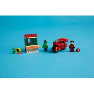 9. LEGO Super Heroes 76287 Iron Man with Motorcycle and Hulk