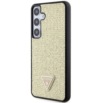 2. Guess Rhinestone Triangle case for Samsung Galaxy S24+ - gold
