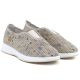 4. Women's leather openwork shoes, beige, Jezzi 26PB32-60
