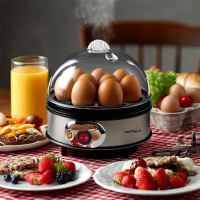 13. GREENBLUE AUTOMATIC EGG COOKER, 400W, UP TO 7 EGGS, MEASURING CUP, 220-240V~, 50 HZ GB572