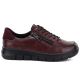 6. Women's leather platform shoes in burgundy Vinceza 133130