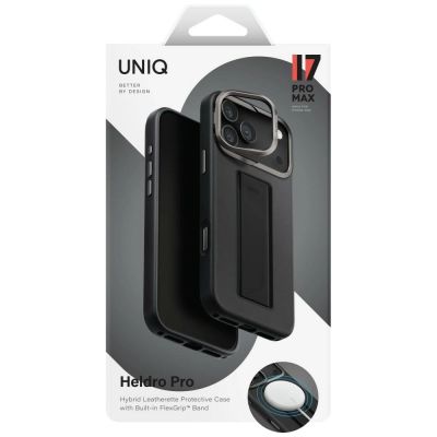 6. Uniq Heldro Pro Magclick Charging Case for iPhone 17 Pro Max - Black