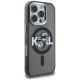 4. Karl Lagerfeld IML Glitter Karl & Choupette Sketch Logo MagSafe Case for iPhone 16 Pro - Black