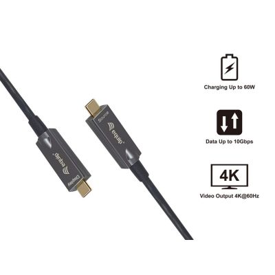4. Equip 119464 USB Cable USB 3.2 Gen 2 (3.1 Gen 2) 7.5m USB C 10 Gbit/s 60W Black