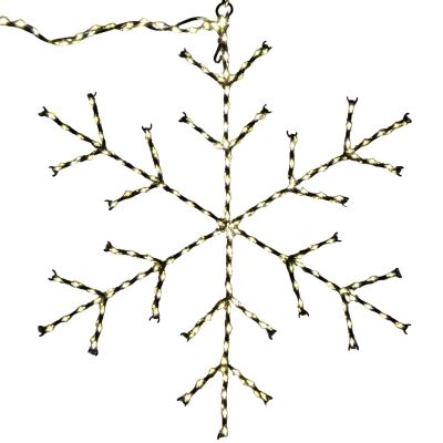 2. DECORATIVE HANGING SNOWFLAKE WITH 470 LEDS, WARM WHITE