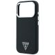 6. Guess Grained Triangle Logo MagSafe Case for iPhone 17 Pro / 18 Pro - Black