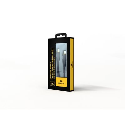 2. GEMBIRD USB TYPE-C POWER DELIVERY (PD) CABLE 60 W, "PREMIUM SILICON", SILICONE BRAID, 1.5 M, BLACK