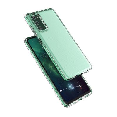 3. Spring Case clear TPU gel protective cover with colorful frame for Samsung Galaxy A72 4G yellow