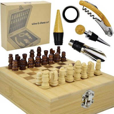 STAMINA CHESS AND WINE ACCESSORIES SET