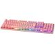 Deltaco Gaming GAM-021-RGB-P-DE USB Keyboard QWERTZ German Pink
