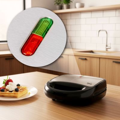 10. ELDOM MULTIFUNCTIONAL SANDWICH MAKER 5 IN 1 ST250 850W INTERCHANGEABLE PLATES: SANDWICH, GRILL, WAFFLES, NUTS, MINI DONUTS