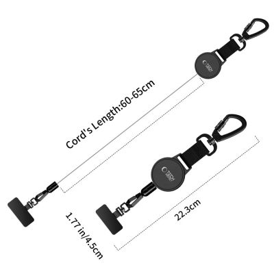 4. Tech-Protect UrbanLoop Anti-Theft Phone Holder with Retractable Lanyard - Black