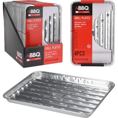 9. ALUMINUM GRILL TRAYS 34x23cm 4PCS
