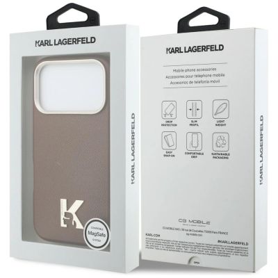 8. Karl Lagerfeld Karl Head Logo MagSafe Case for iPhone 17 Pro Max - Brown