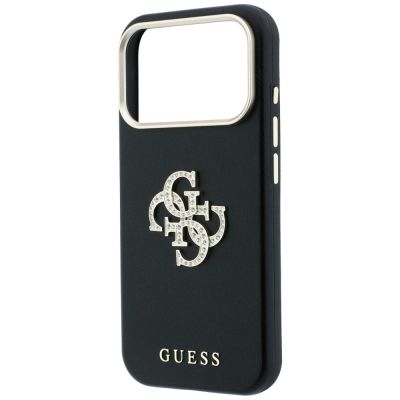 6. Guess Smooth & Big Strass Logo Case for iPhone 18 Pro / 17 Pro - Black