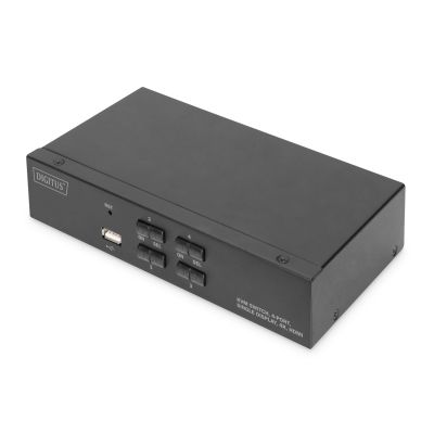 KVM Switch, 4-Port, Single Display, 4K, HDMI