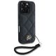 3. Karl Lagerfeld Quilted Initial Logo & Chain Strap iPhone 16 Pro Case - Black