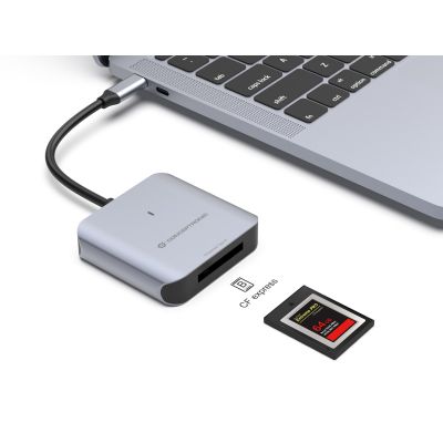 4. Conceptronic BIAN08G USB 3.2 Gen 2 Type-C Card Reader Gray
