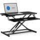 SENSE7 Black Desk / Height-adjustable desk converter / 13 kg load capacity