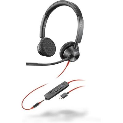 78. Poly Blackwire 3325 Stereo MS Teams Certified USB-C Headset +3.5mm Plug +USB-C/A Adapter 8X222AA