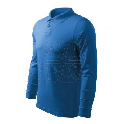 Malfini Single J polo shirt. LS M MLI-21114 azure