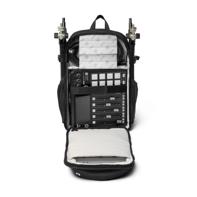 2. RODE Backpack Black Alcantara, Polyester