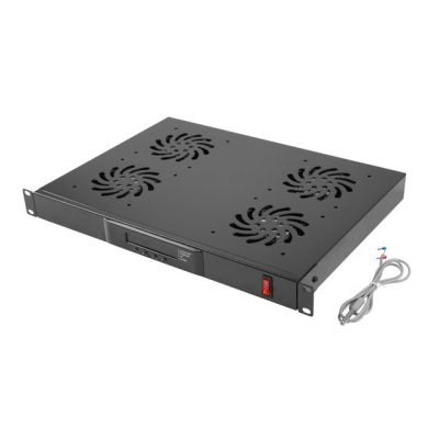 2. LANBERG VENTILATION PANEL 1U LCD 19" WITH THERMOSTAT 4 FANS 230V AK-1503-B