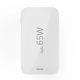 4. Hama GaN Charger 65W 2x USB-C 1x USB-A Foldable - White