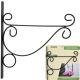 METAL PLANT HANGER, SWIRLS, ORNAMENT, BLACK, 26X28CM, KINZO