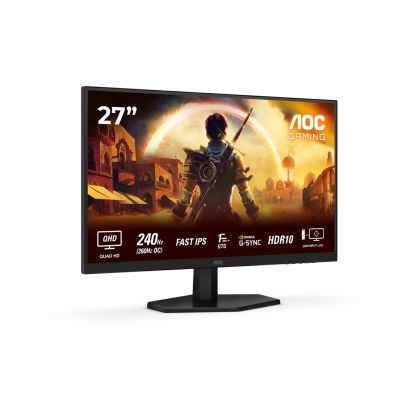 7. Monitor AOC Certified Q27G42ZE 27" IPS QHD Connector 16:9 260 Hz 1 ms 2560 x 1440 pixels 300 cd/m2 Number of HDMI ports: 1 Black