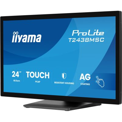 4. iiyama ProLite T2438MSC-B2 computer monitor 60.5 cm (23.8") 1920 x 1080 px Full HD LED Touchscreen Black