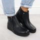 7. Women's insulated ankle boots with a raised heel, black, Sergio Leone BT25348-S