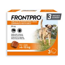 FRONTPRO Flea and tick tablets for dogs (>4-10 kg) - 3x 28.3 mg
