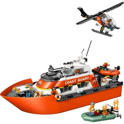 3. LEGO CITY 60504 Coast Guard Rescue Boat and Helicopter