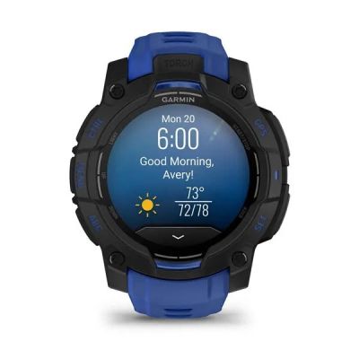 32. GARMIN Instinct 3 AMOLED 45mm Black/Bolt Blue smartwatch
