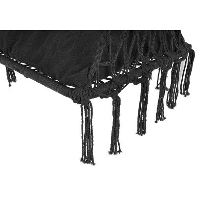 18. OPENWORK HAMMOCK HANGING CHAIR STORK'S NEST 60x60x115CM WITH PILLOW DARK GREY