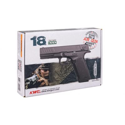 12. RANGER GL18 FULL AUTO BLOWBACK air pistol, 4.5 BBs, 18 shots. KWC
