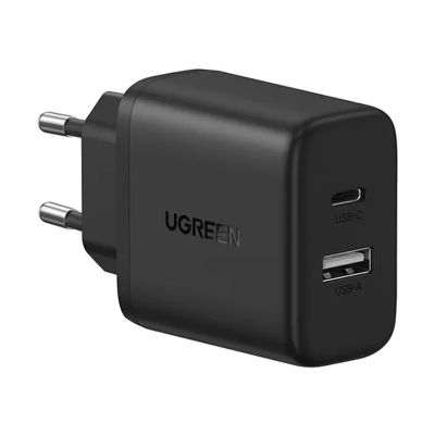 2. Ugreen Nexode N Series X227 20W GaN Wall Charger 1x USB-A 1x USB-C - Black