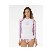 Women's Lycra RIP CURL Coastal Instinct Upf Ls Rv white