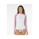 Women's Lycra RIP CURL Coastal Instinct Upf Ls Rv white